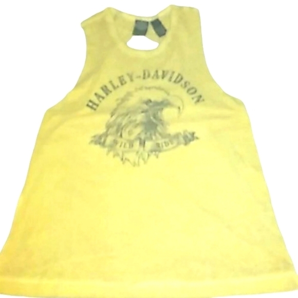HARLEY DAVIDSON OPEN BACK BURNOUT TANK TOP EUC - Picture 1 of 5